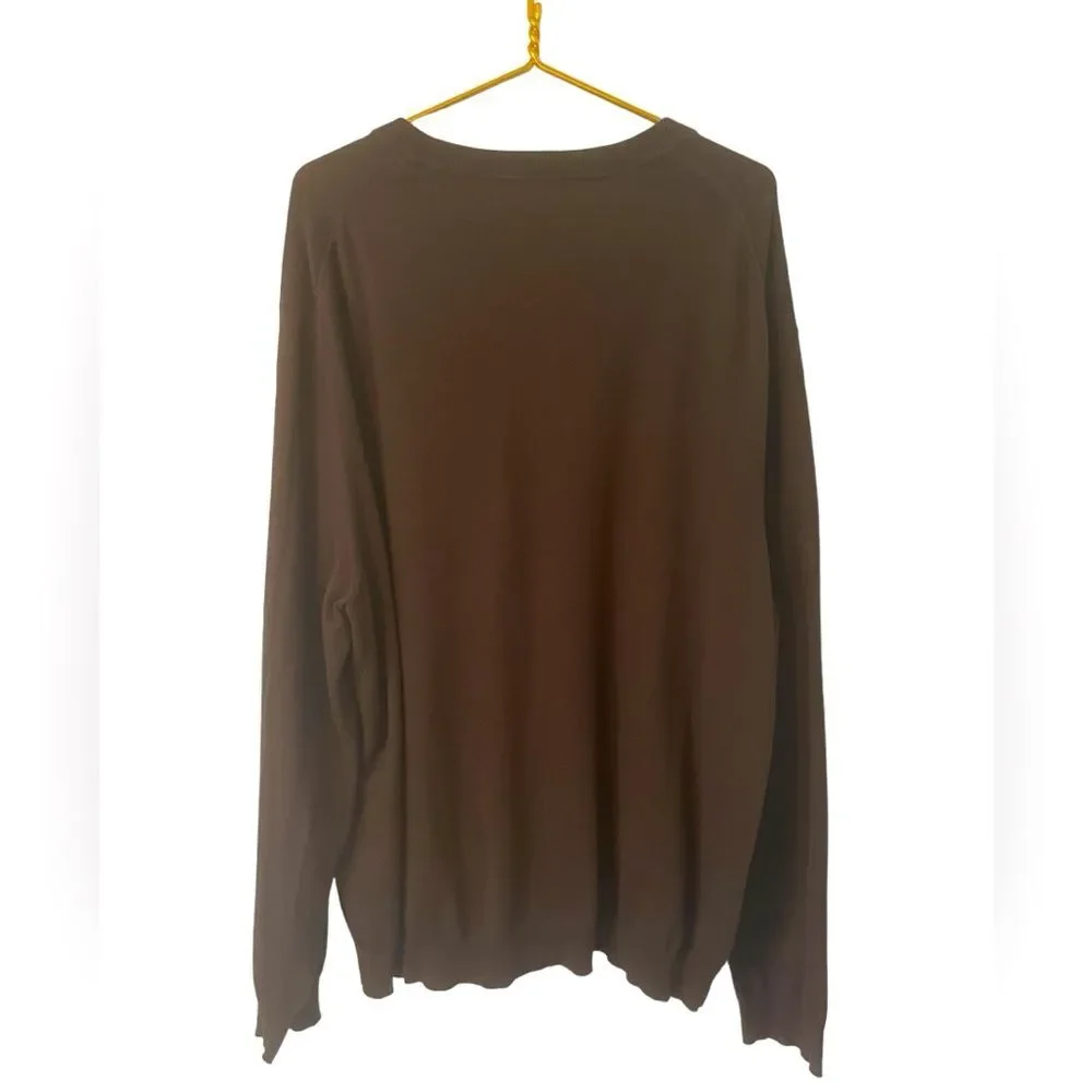 Eddie Bauer Brown Cotton/Cashmere Men’s Tall XXL‎ Sweater
